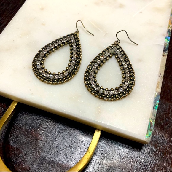 Premier Designs Jewelry - Premier designs gold teardrop earrings rhinestone